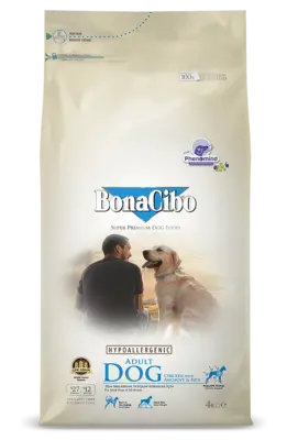 בונאסיבו בוגר גזע קטן עוף ואנשובי 4 ק"ג